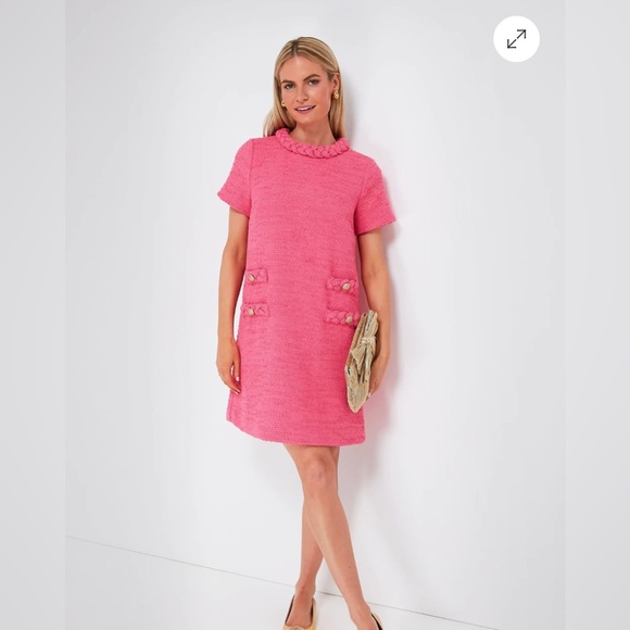 Hot pink tweed “Jackie” dress from Tuckernuck - Picture 5 of 6